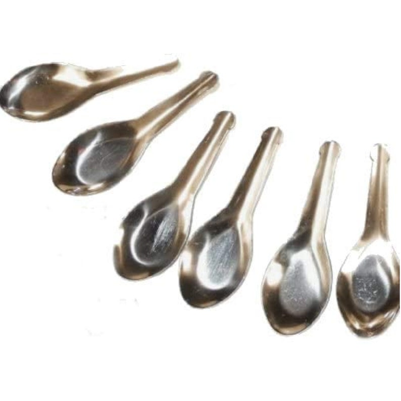 6 X Small Masala Dabba Spoons Indian Spice Container Spoons Canister