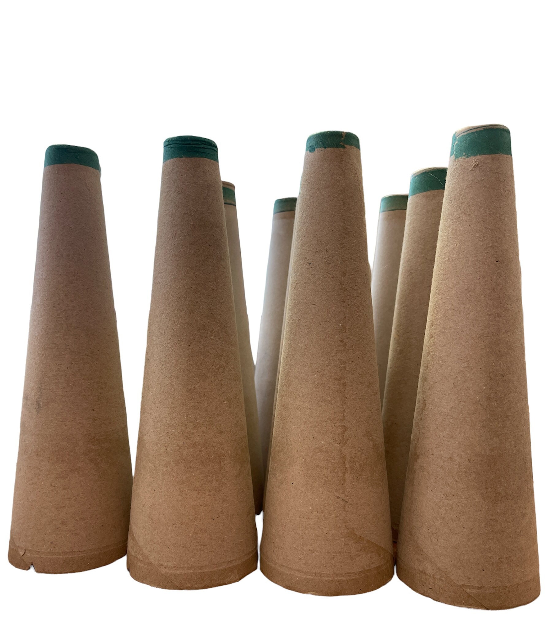 10 x Round Cardboard Cones H:10cm D:5cm Craft Handmade Paper Mache