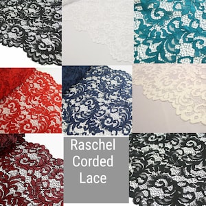 Rachel Corded Lace Fabric Dress 150cm Wide Prom Wedding Dressmaking High Quality Material