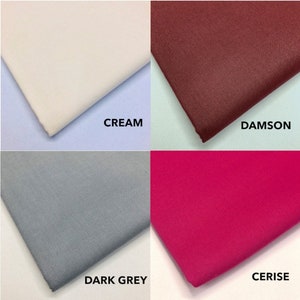 100% pur coton uni uni couleur tissu artisanal 150 cm de large tissu en coton image 5