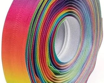 1 meter nieuwigheid ritsen heldere regenboog verborgen rits met 2 trekkers ombre gradiënt veelkleurige sluiting tassen kleding ambachten en kunst