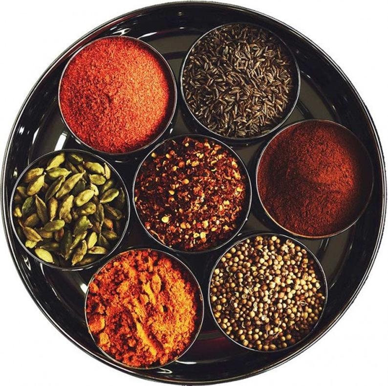 Neelams Spice See Through Lid Container Stainless Steel Spice Tin Superior Quality Masala Dabba 190mm Rust Proof 