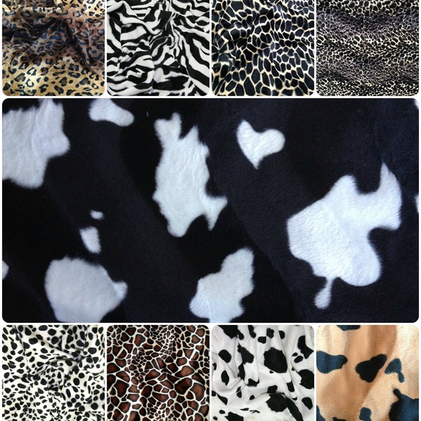 Super Soft Velboa Fabric Faux Fur Pony Skin Super Soft Animal Printed Pony Skin for Clothes Cushions Throws Pet with S Wave 150cm