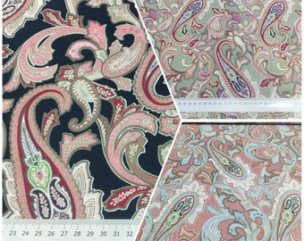 Gutermann Fabric Ring a Roses "Marrakech" Paisley Printed Fabric Dress and Crafts Making Fabrics