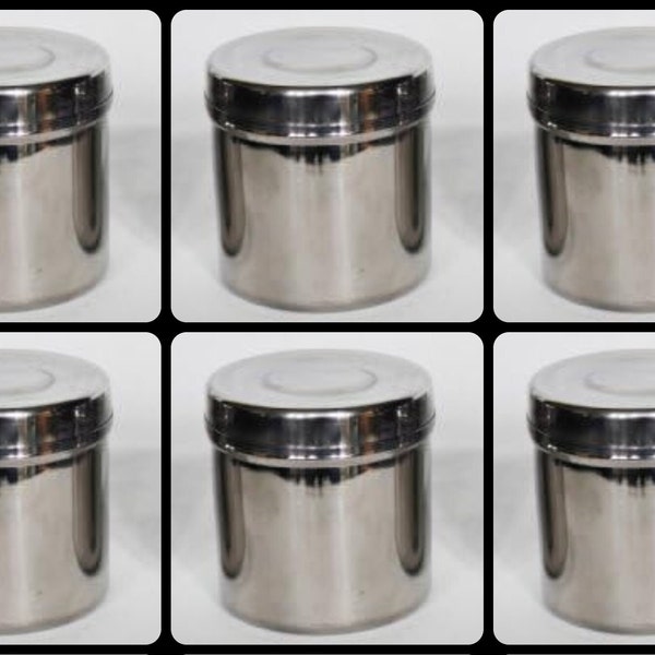Include With Spices Good Quality Round Stainless Steel Food Storage Jars Pots Canisters Containers Rust Proof And Easy Use And Clean Jars
