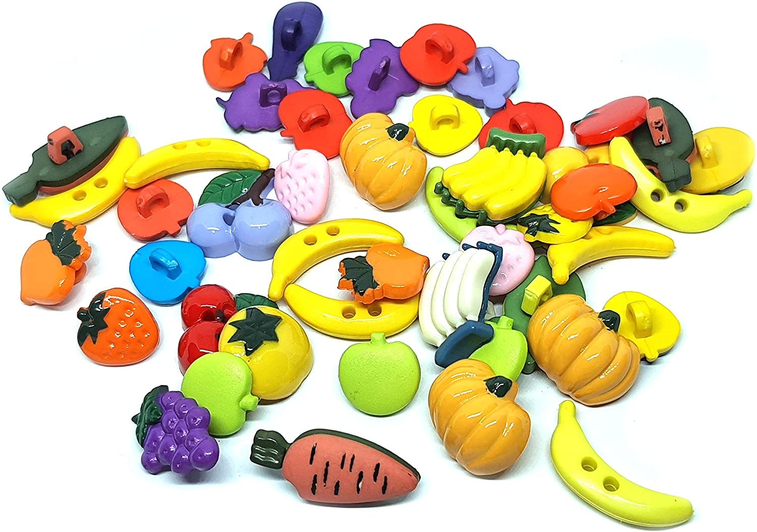 10 colorful buttons apple shape