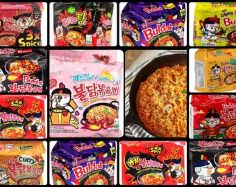 Any 2 packs of 5 Halal Samyang Hot Chicken Flavour Ramen (Soup Noodles) Korean Buldak Ramen Hot Top Spicy Flavours Stir-Fried Noodles Hochi