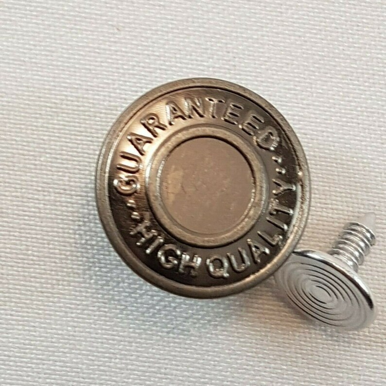 Trimming Shop 6 X Jeans Stud Buttons Silver Bronze Colour Etsy UK