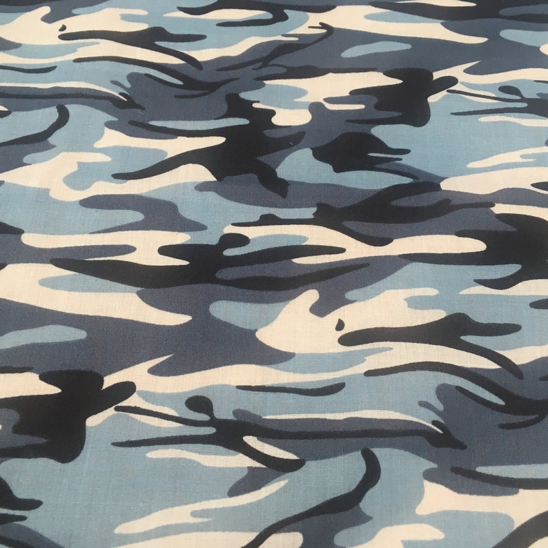 Tessuto in popeline di policotone mimetico Materiale Desert Camouflage Sartoria Camicie Abbigliamento Artigianato Tessuto mimetico Blue/Black