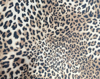 Leopard Animal Printed Designer Linen Fabric Upholstery Quilting background perfect Curtains, Blinds, Bunting, Cushions, Crafts, Aprons, Bag