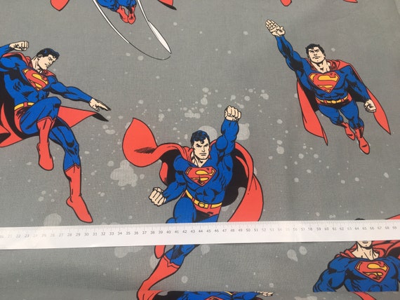 Licensed Disney Cartoon Prints 100 Cotton Superman Character Etsy