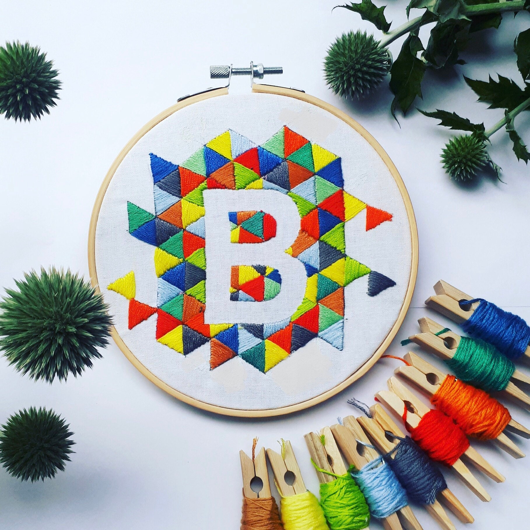 Personalised embroidery kit initial embroidery kit modern  etsy norway Personalised embroidery kit initial embroidery kit modern  etsy norway