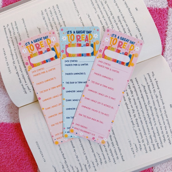 Handmade Paper Bookmark, Bookmark, Reading list, reading log, book review, book rating, library card, library bookmark, books, reading