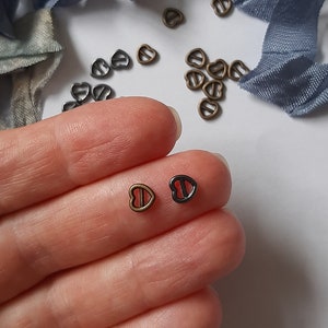 Tiny Mini Buckles Belt Heart 5.5 mm Doll Sewing Projects Craft Supply, Doll Clothes Making