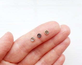 Mini Doll Buttons 4mm Metal Sewing Craft, Tiny Round Buttons Doll Clothes, Micro Fasteners for Blythe Barbie BJD, Dollhouse Supplies