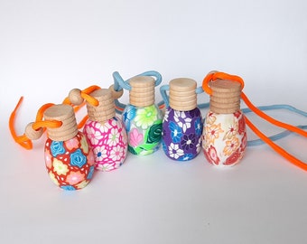 Mini Glass Bottles Charm With Cork, Color Decorative Storage Pendant