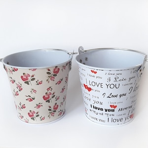 Metal Pail 2 3/4 inch Decor Blank Pails Mini