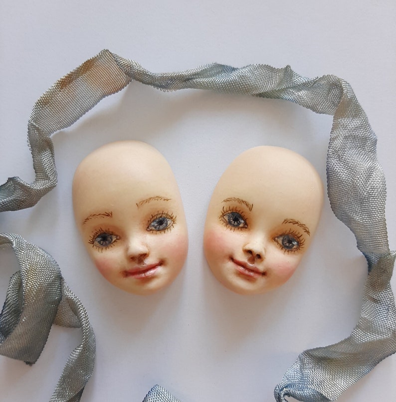 Teddy Doll Faces for Making Plush Doll. Sculptural Painted Etsy