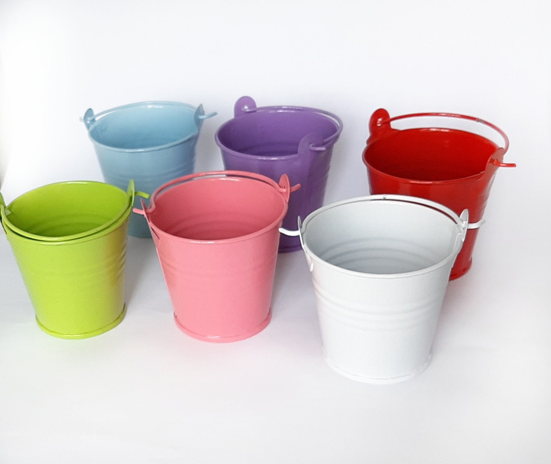 Mini Metal Colored Galvanized Tinplate Buckets Small Metal Buckets With  Handle Planting Flower Pot Storage Basket Decoration - AliExpress