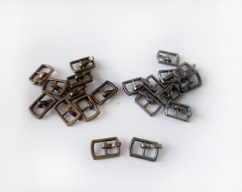 4.5mm Mini Metal Buckles, Tiny Rectangular Slider Fasteners for Blythe, Barbie, BJD, OB11 Doll Clothes Making, Miniature Belt Supplies