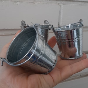 Metal Pail 2 23/64 inch Craft Supply Decor Blank Pails Mini Bucket Floral Arranging Buckets Gardening