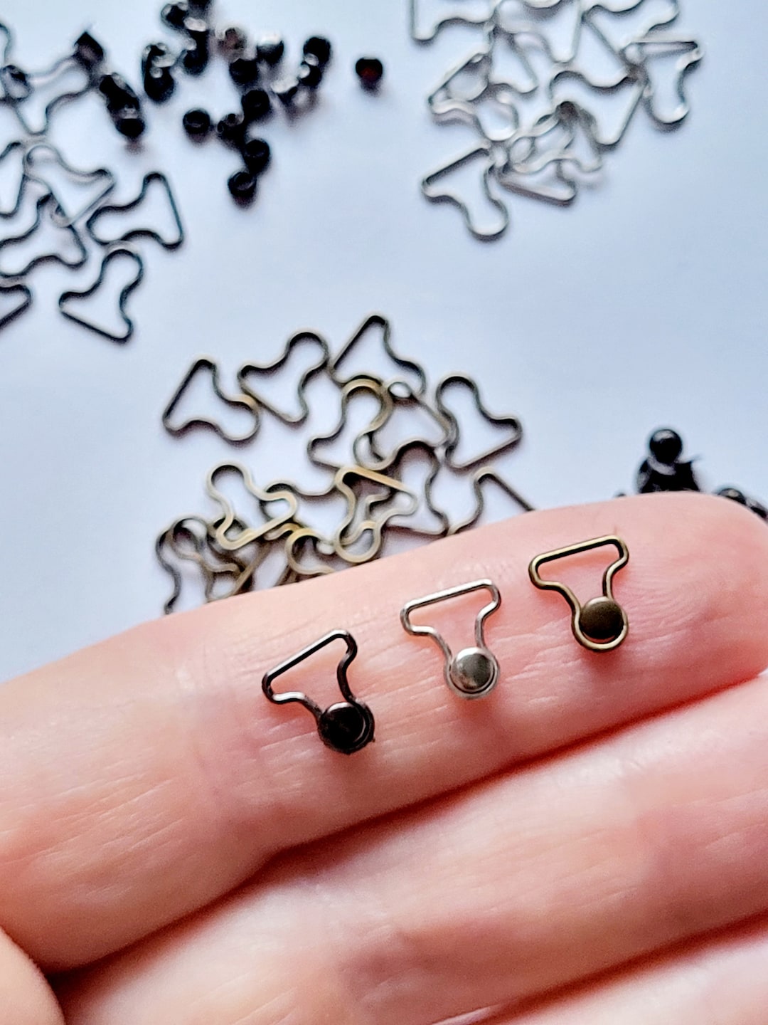 Mini Overall Buckles and Studs 4 Pcs Sewing Craft Doll Clothes Making