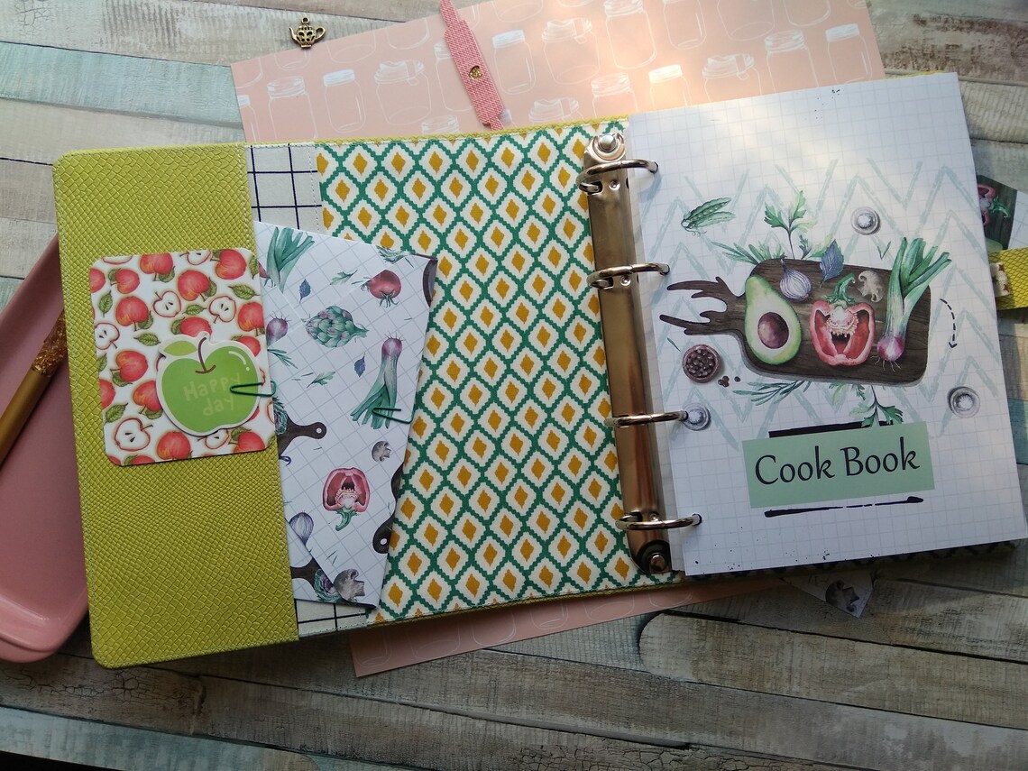 Handmade cook book-recipe book binder-family recipe | Etsy
