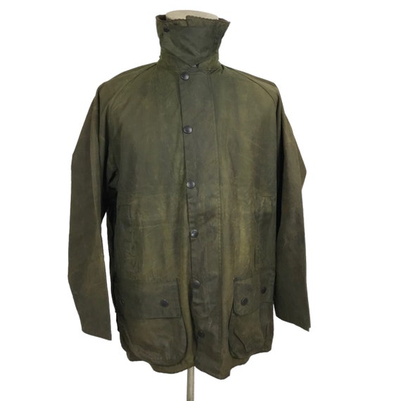 Vintage Barbour Bedale chaqueta verde oliva encerada chaqueta Barbour chaqueta  encerada -  México