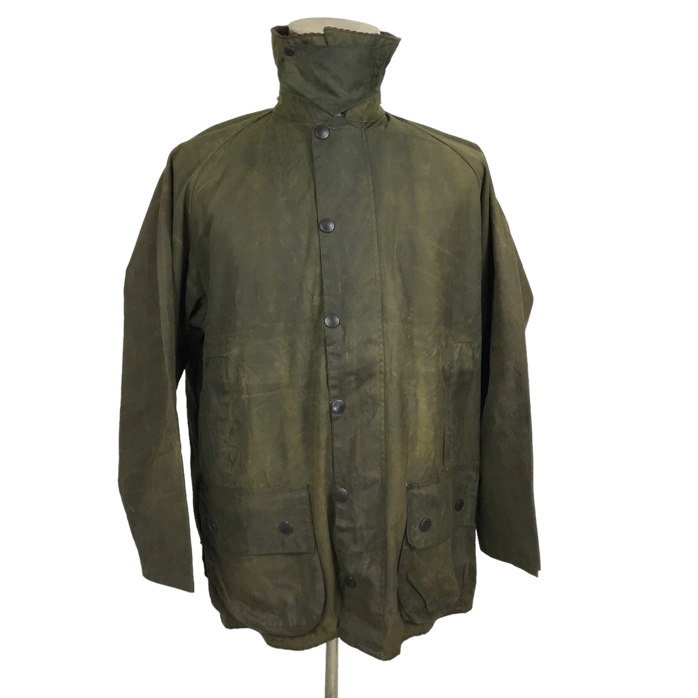 Vintage Barbour Bedale Waxed Olive Green Jacket Barbour Jacket