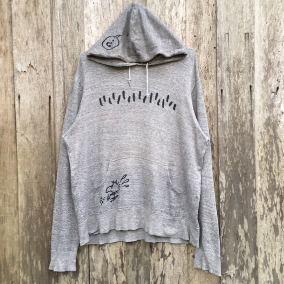 Vintage 90s Peanuts Hoodie Big Logo Woodstock Pean