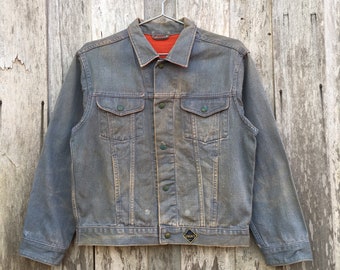 Vintage LUCKY By Maruo Clothing Inc Denim Trucker Jacket Big John Jacket