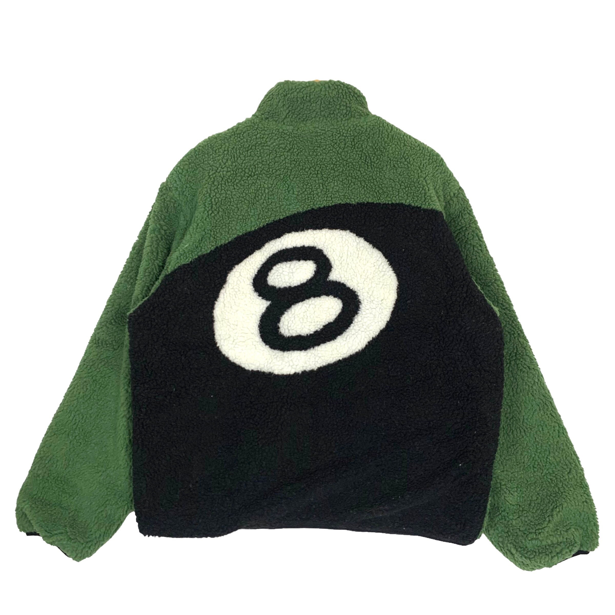 Stussy 8 Ball Sherpa Fleece Reversible Jacket Big Logo Size XL - Etsy