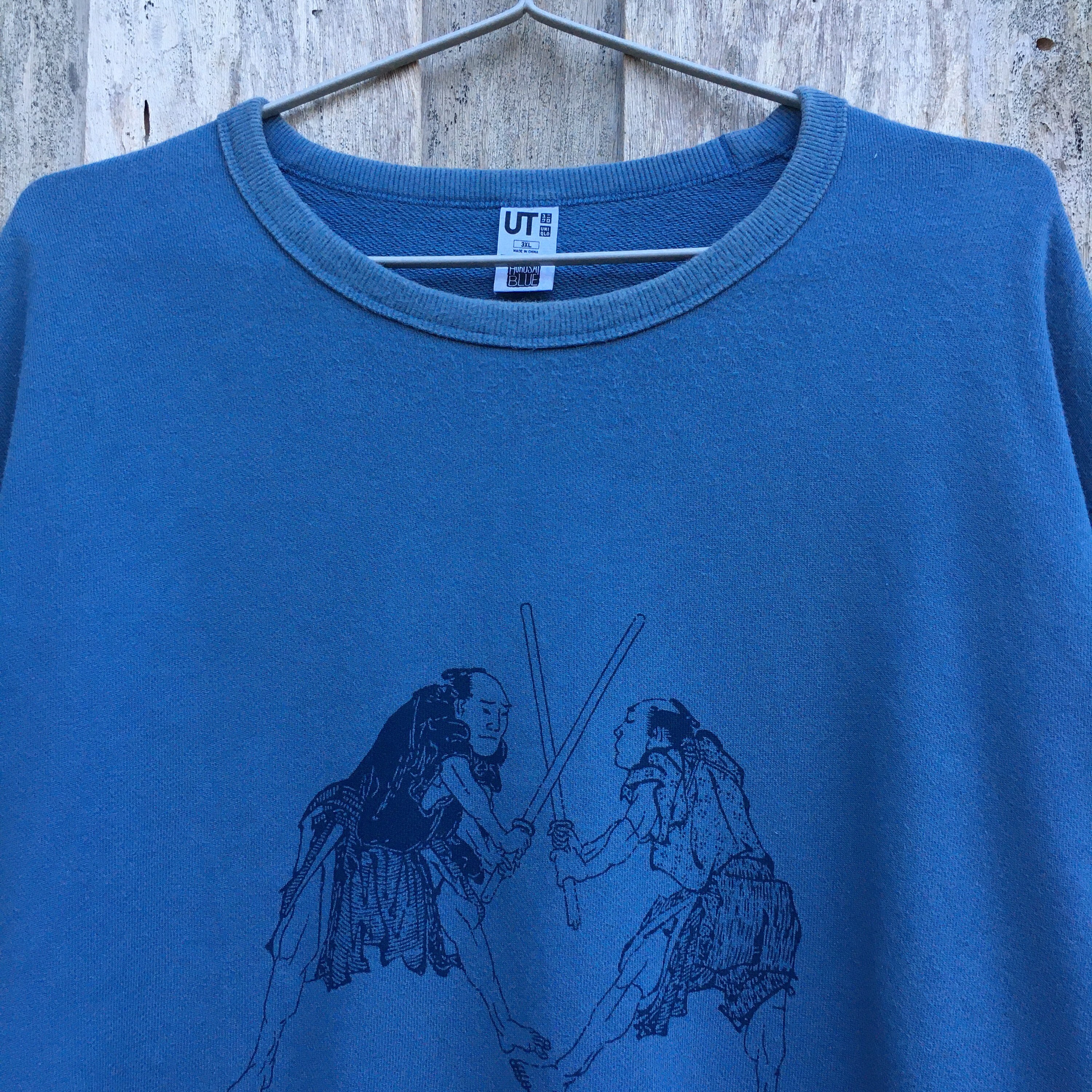 Hokusai top blue sweatshirt