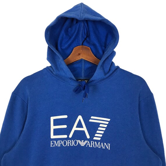 Vintage EA7 Emporio Armani Hoodie Sweatshirt Big Logo Etsy