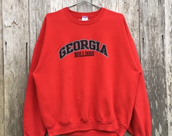 Vintage Georgia Bulldogs Sweatshirt University Of Georgia Sweatshirt Crewneck