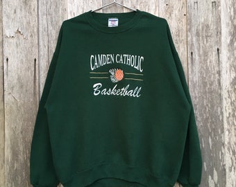 Vintage Jerzees Camden Catholic Basketball Crewneck Sweatshirt