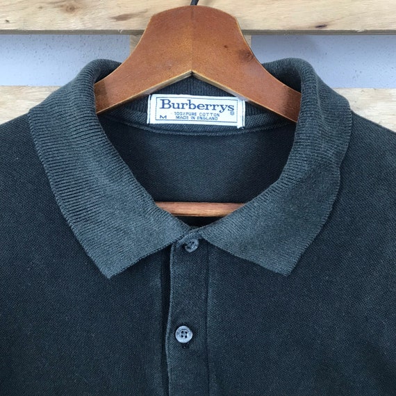 Vintage Burberrys Polo Shirt Made In England Vint… - image 3