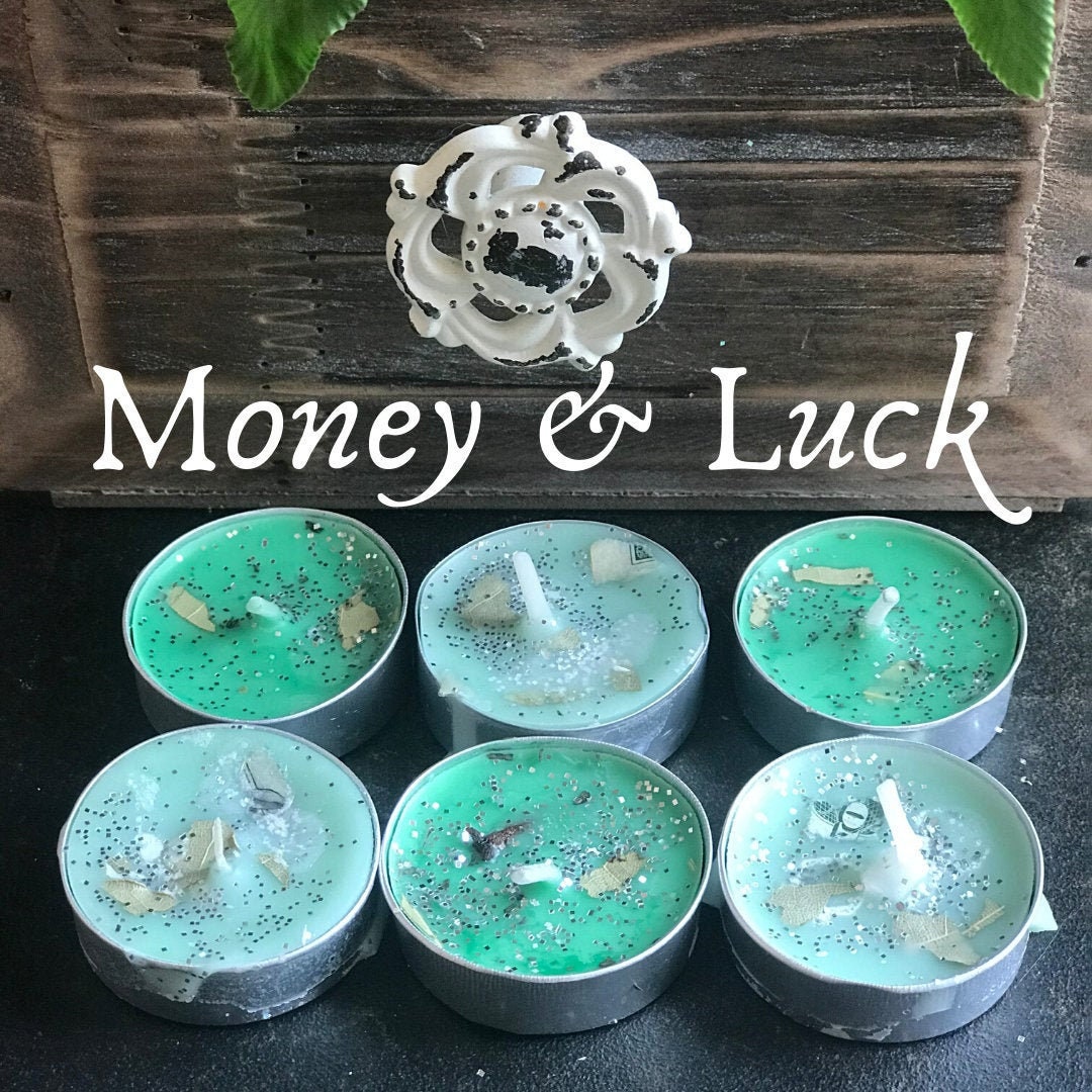 Money and Luck Candles Set of 3 Wishing Candles Abundance Etsy