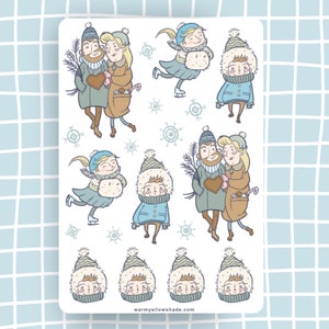 Gezellige wintersticker kerstplanner december