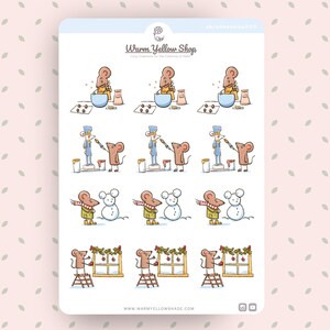 Leuke muisstickers kerstplanner december