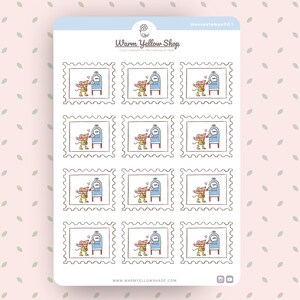 Kerststempelstickers Leuke muispost