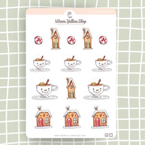 Peperkoekplanner kerststickers december