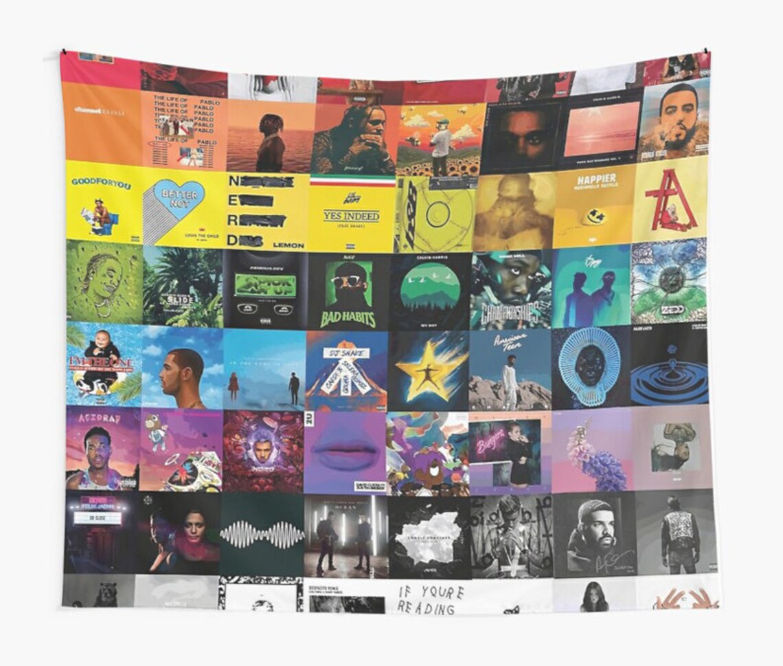 All Cover Poster Tapestry Album Music Rap Collage Tapestry Etsy