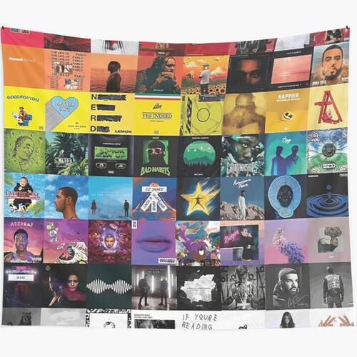 All Cover Poster Tapestry Album Music Rap Collage Tapestry Etsy
