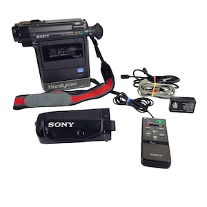 Vtg Sony HandyCam CCD-V1 Video 8 Camcorder | Tested, Needs Battery | Retro 1980s Video Camera Collectible