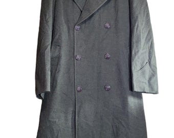 Vintage USMC Wool Trench Coat: 70s Military Jacket, Size 34S - Etsy