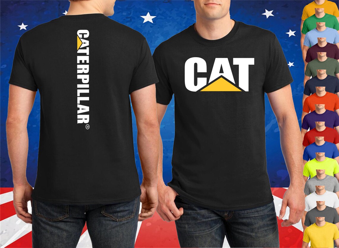Caterpillar TShirt CAT Logo Tractor Equipment Men TShirt CAT Etsy