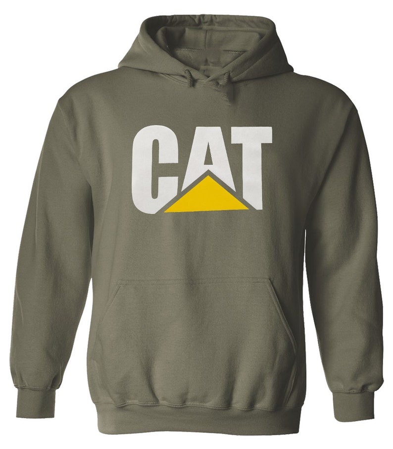 Caterpillar Hoodie CAT Construction Sweatshirt Caterpillar Etsy