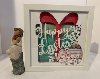 Easter Decor, Easter Present Frame, Easter eggs decor, Easter gift for mom, wall art, unique gift, wall sign, Easter Home Decor