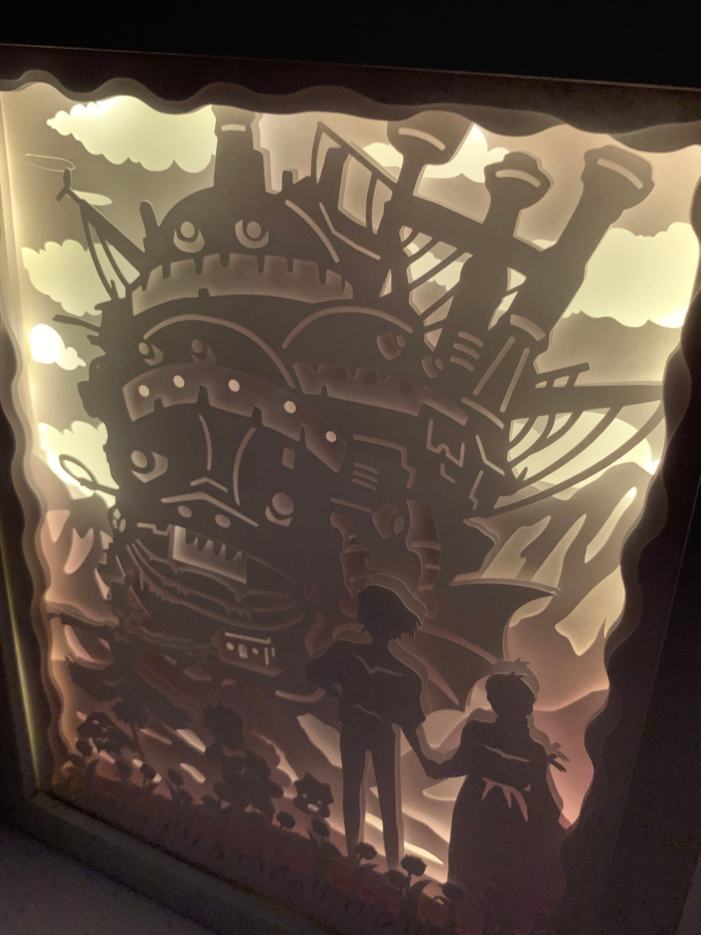 Howl's Moving Castle, Anime Lightbox lamp, LED sign, wall/ shelf